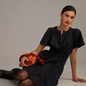 Anthropologie Somerset Mini Dress Black XL